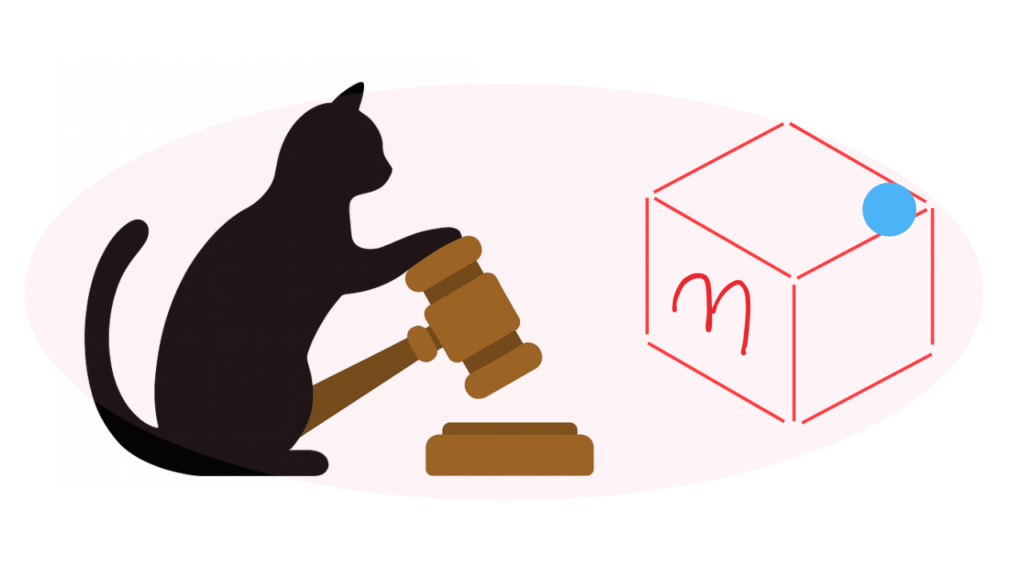 Lunarcat mascot hammering gavel beside Mercari-style auction box