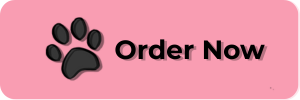 Order Now button with black paw print icon on sakura pink background