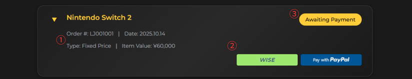 Dashboard Order View
