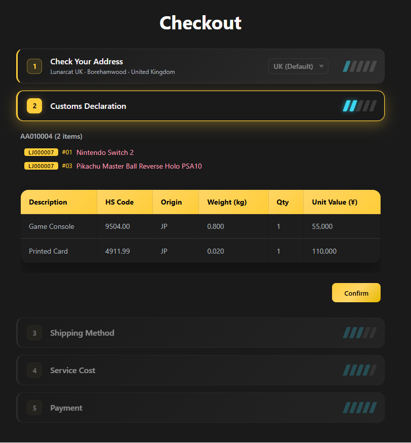 Ship your items step 4